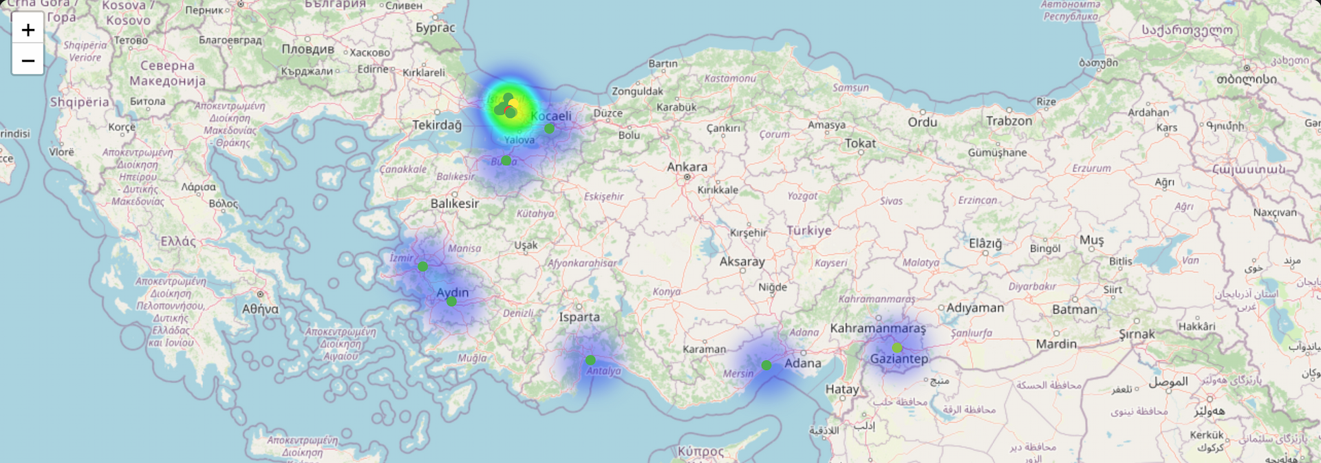 Reviews Heat Map